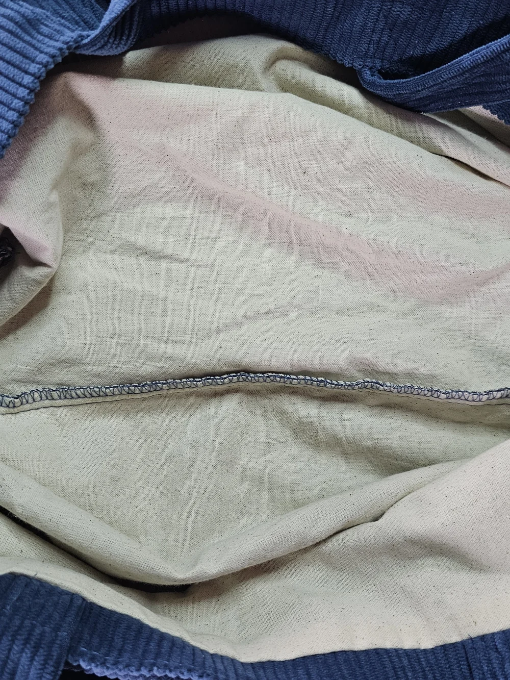 Sezane Navy Corduroy Tote Bag